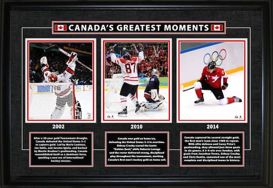 Canada's Greatest Moment 18" x 26" Framed 2002/2010/2014 Olympics 26" x 18"